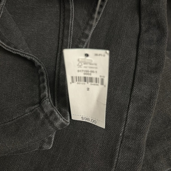 NWT! GAP Black Wash Denim Maxi Dress - Size 2 - Picture 8 of 8